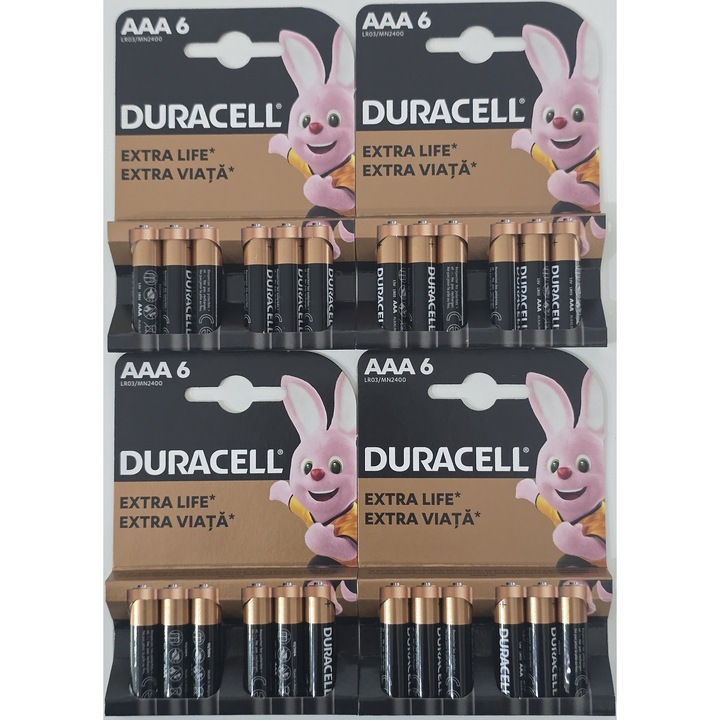 Set baterii AAA Duracell, 24 bucati