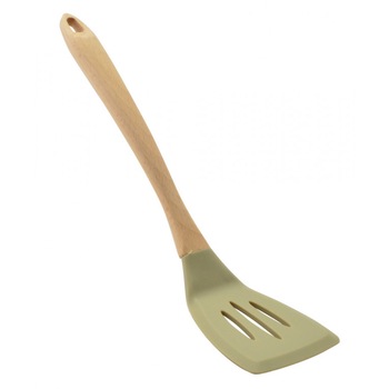 Paleta carne, silicon cu maner lemn,33cm Paleta carne, silicon cu maner lemn,33cm