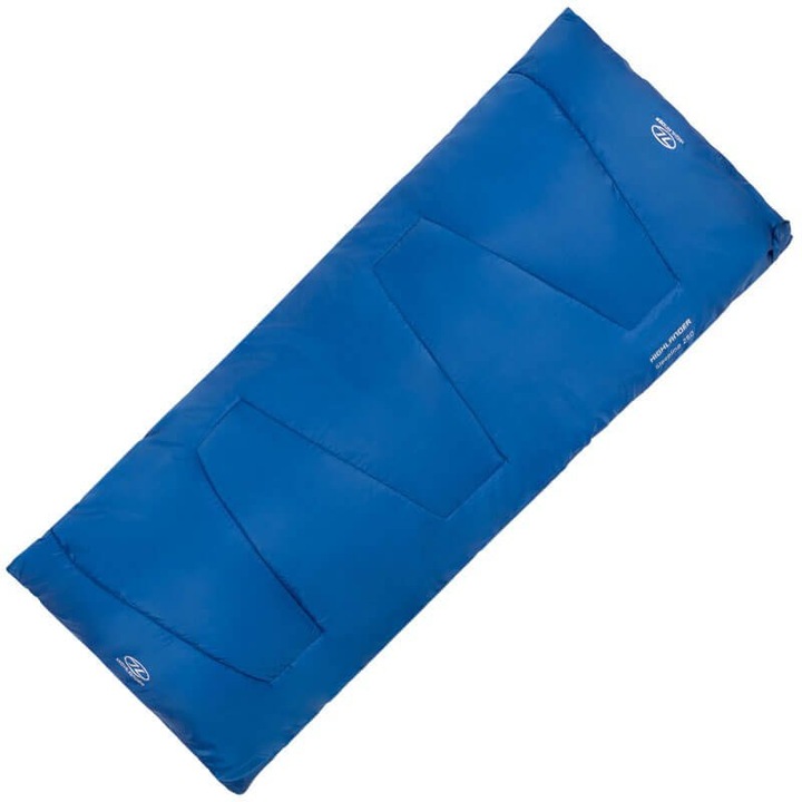 Sac de dormit HIGHLANDER SLEEPING BAG 2-SEASONAL SLEEPLINE 250, Poliester 190T/Fibra de sticla, 185 x 75 cm, Albastru