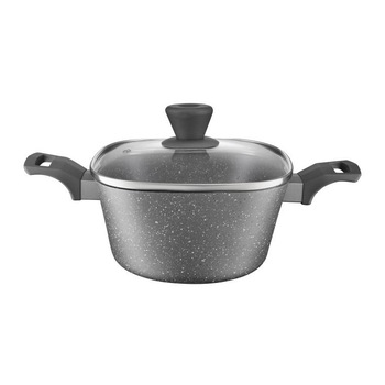 Oala, Ambition, Patrata 18Cm Cu Acoperire Qualum Basic Stone Edition Silverstone Oala, Ambition, Patrata 18Cm Cu Acoperire Qualum Basic Stone Edition Silverstone