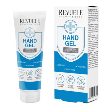 Gel de curatare pentru maini Revuele, cu alcool, 100ml Gel de curatare pentru maini Revuele, cu alcool, 100ml