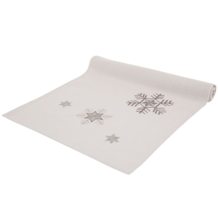 Fata de masa, Ambition, 40x150cm, Snowflakes