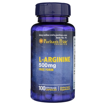 Suplimente nutritive Puritan's Pride L-Arginine 500 mg, 100 capsule Suplimente nutritive Puritan's Pride L-Arginine 500 mg, 100 capsule