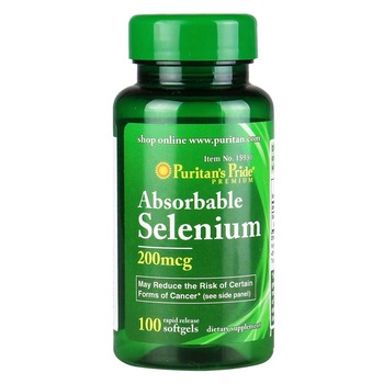 Suplimente nutritive Puritan's Pride Absorbable Selenium 200 mcg, 100 capsule Suplimente nutritive Puritan's Pride Absorbable Selenium 200 mcg, 100 capsule