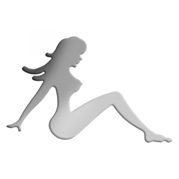 Ornament cromat, model fata, prindere cu banda dublu adeziva