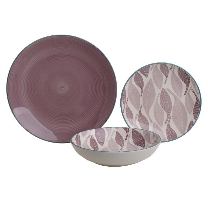 Serviciu de masa din ceramica 18 piese Ivoire Purple