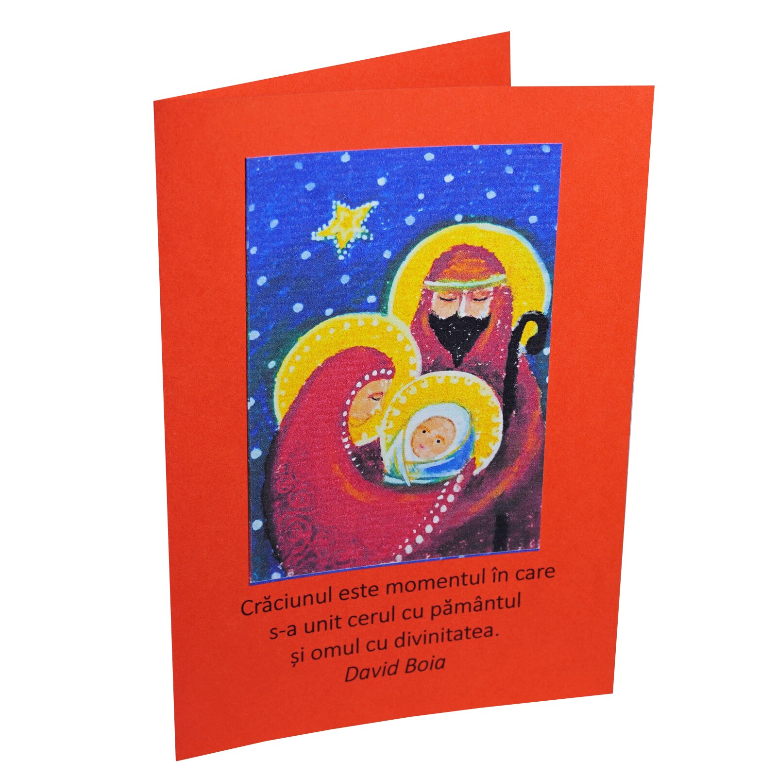 Felicitare de craciun, handmade, Regalo - Nasterea Domnului, 15 cm