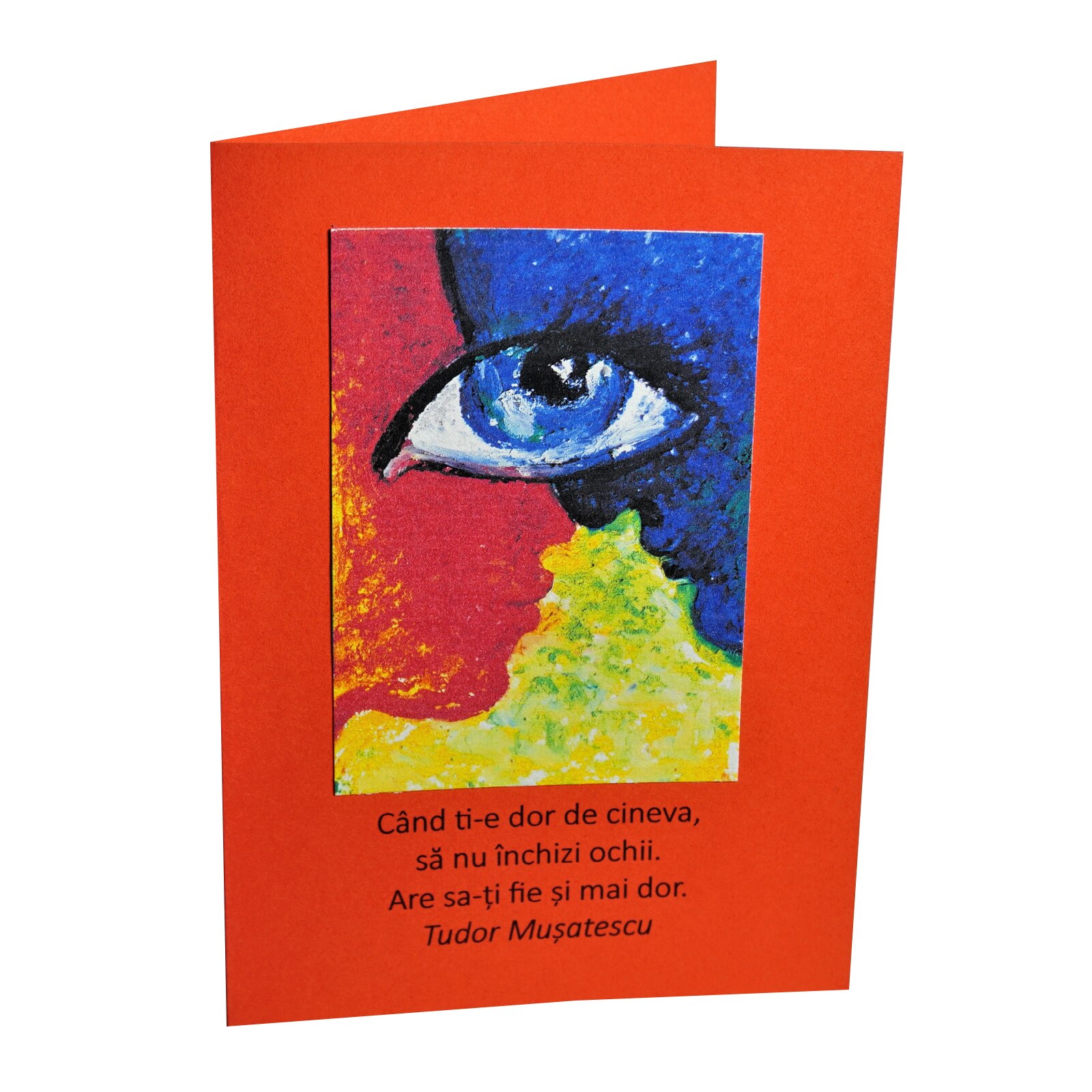 Felicitare de dragoste, handmade, Regalo - Dorul, 15 cm