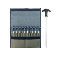 Set 10 Cuie pentru cort cu burghiu si gentuta pentru transport