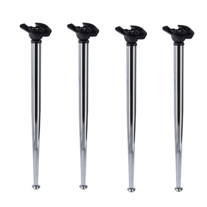 Set 4 picioare pentru masa, gama X-Line, ajustabile, H 710 mm, Crom