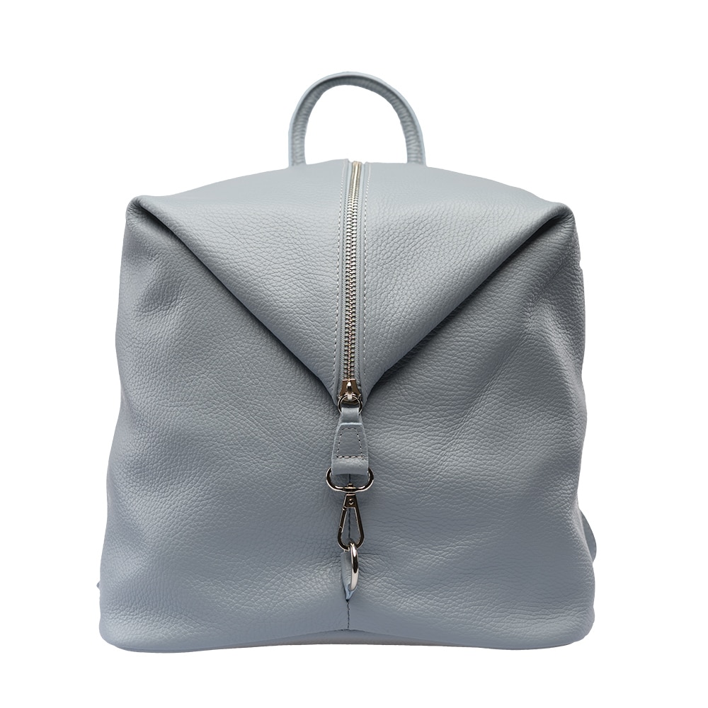 Rucsac dama,piele,Toro Nero,Zip and glow turquoise
