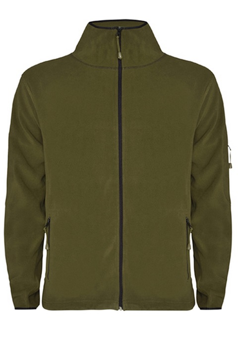 Jacheta fleece barbati Luciane, bleumarin, Kaki/Bleumarin