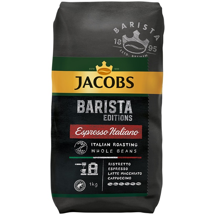 Cafea boabe, Jacobs Barista Espresso Italiano, 1 kg