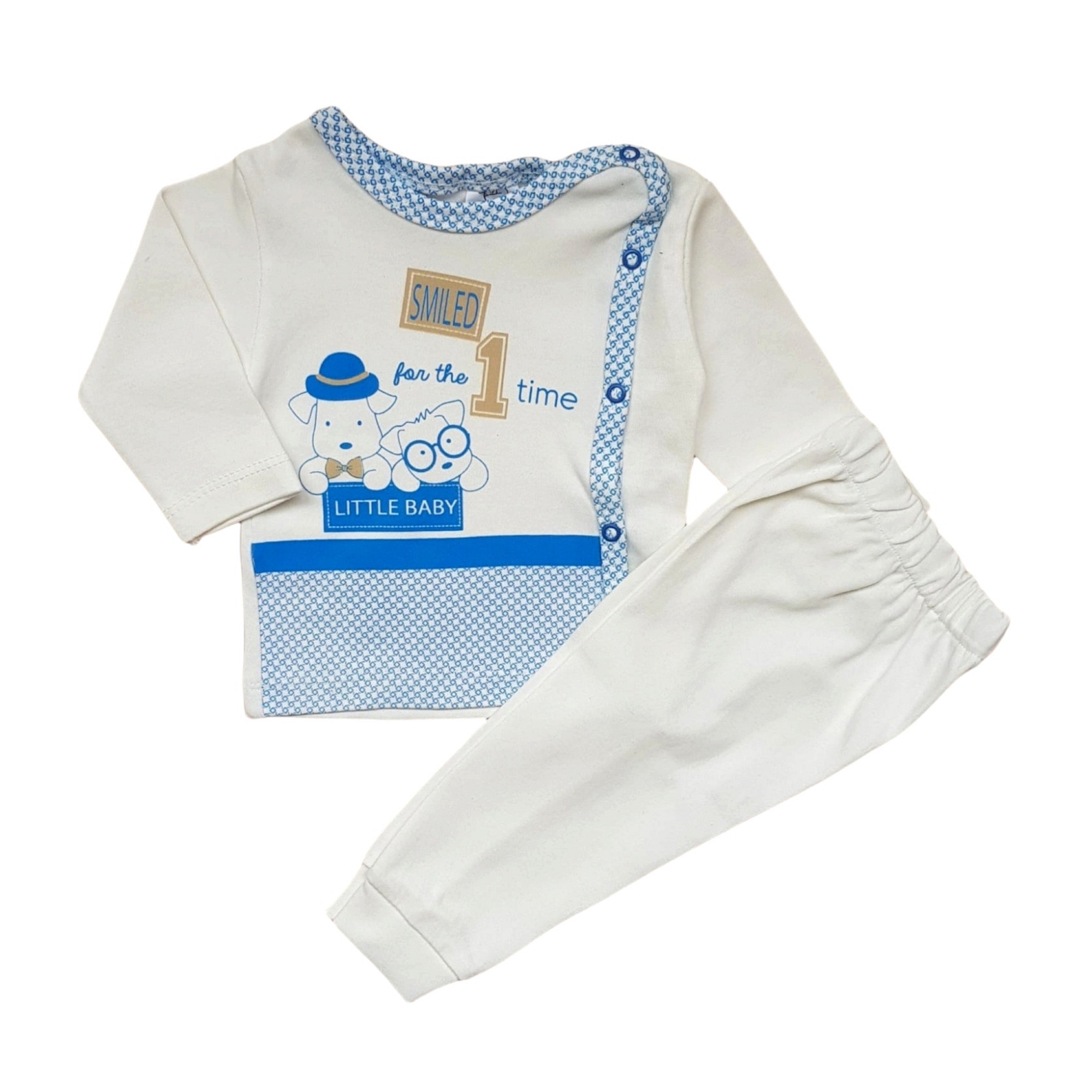 Pijamale din piese de bumbac, nou-nascut, 0-2 luni, - eMAG.ro