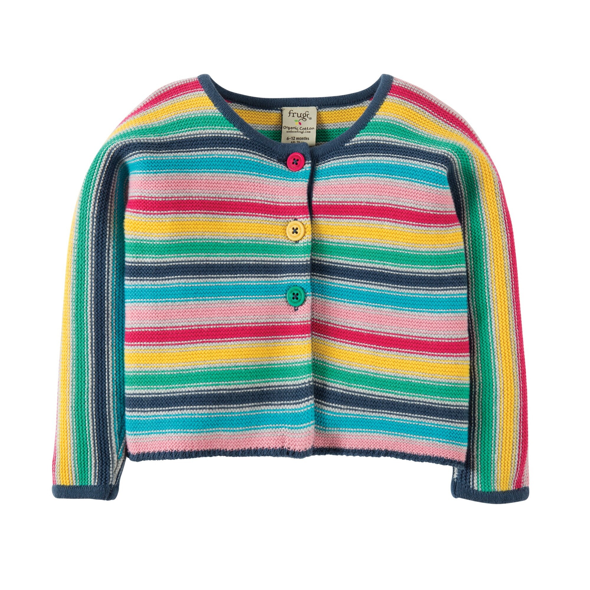 Cardigan Ceira ”dungute deosebite”, bumbac organic, multicolor, fete
