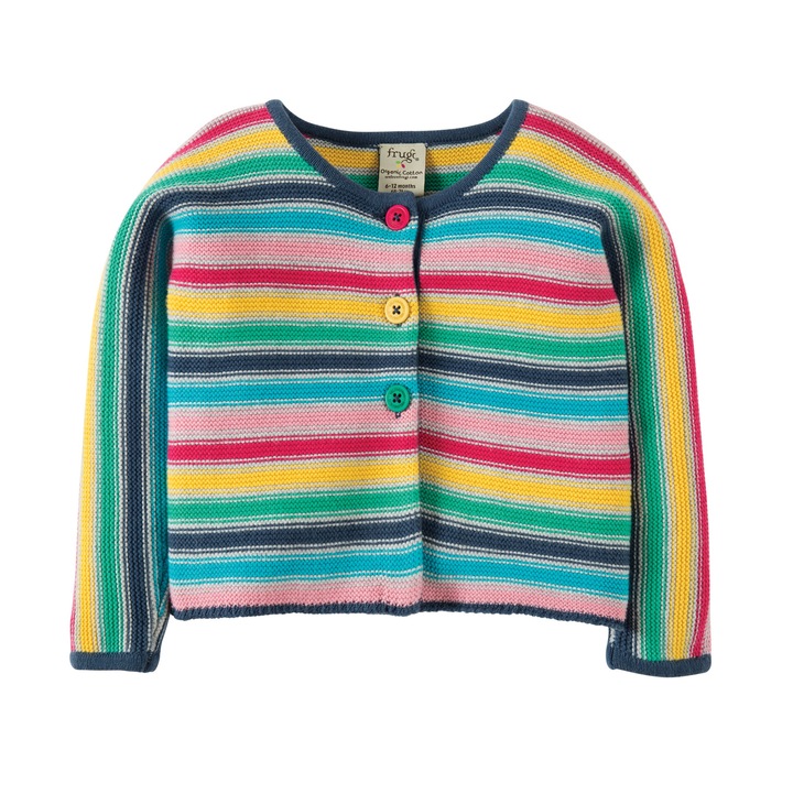 Cardigan Ceira ”dungute deosebite”, bumbac organic, multicolor, fete