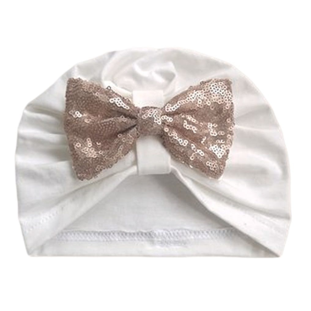 Turban Mic Pitic T13NOU cu funda paiete, Ecru