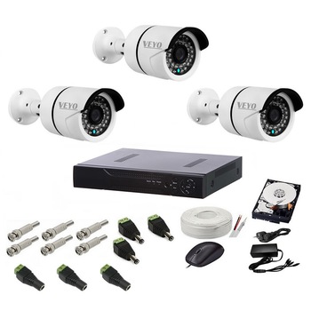 Sistem de supraveghere Complet VEYO 1080P EXT 3 AHD, IR 30 m Sistem de supraveghere Complet VEYO 1080P EXT 3 AHD, IR 30 m