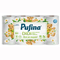 Hartie igienica Pufina Didi, musetel, 8 role, 3 straturi