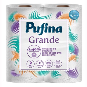 Prosop bucatarie Pufina Grande, 2 straturi, 2x46m Prosop bucatarie Pufina Grande, 2 straturi, 2x46m