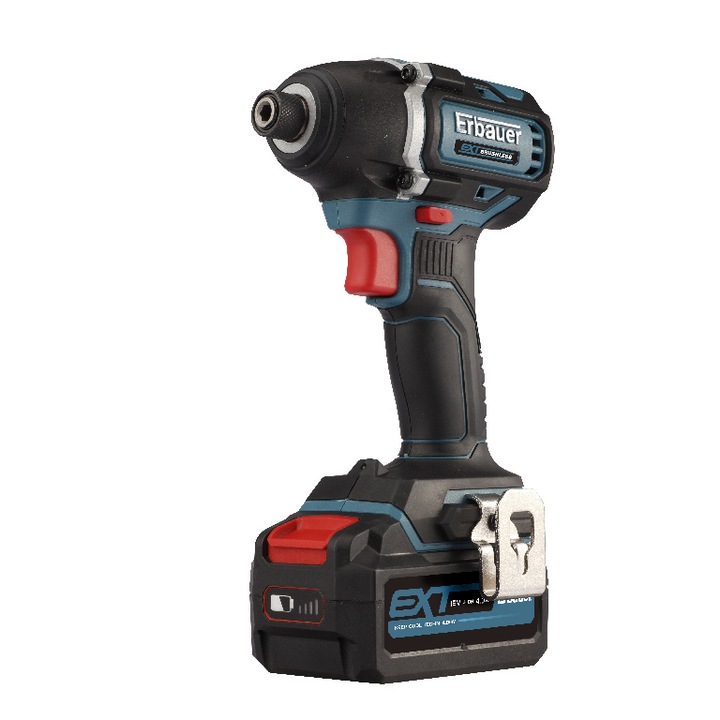 Erbauer Ütköző Csavarhúzó, 4 Ah akkumulátor, 160 Nm, 2800 ford. / perc