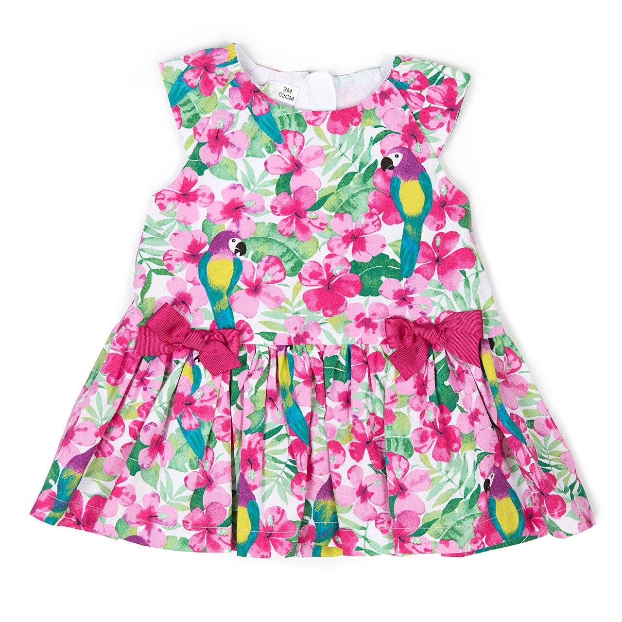 Rochie Babybol fetite, imprimeu floral , fucsia, 3 ani