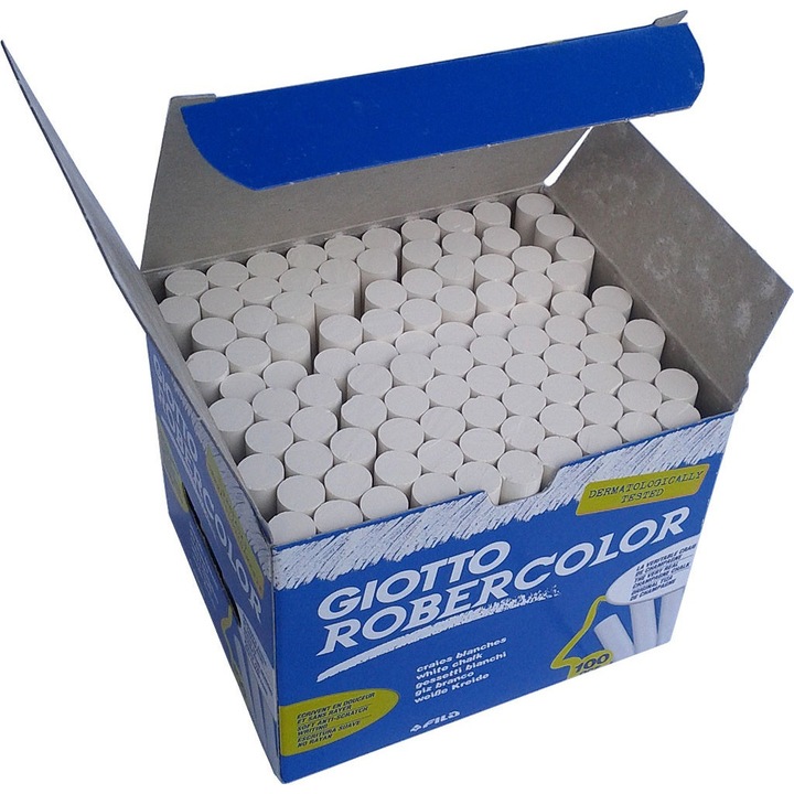 Creta alba fara praf 100 buc/set Giotto Robercolor