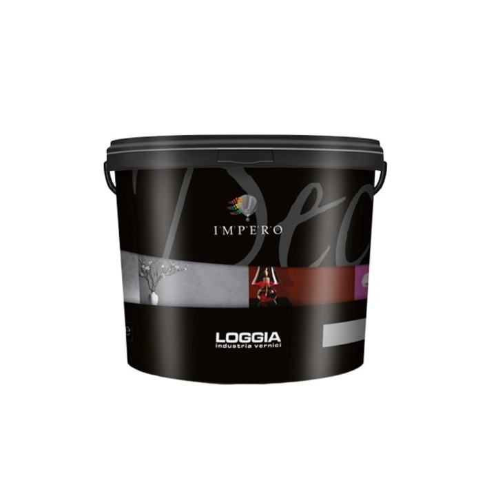 Vopsea decorativa, Loggia Industria Vernici, Sharki Silver, efect metalizat, 2.5l