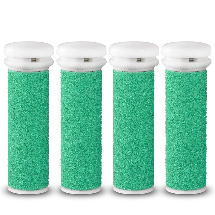 Set de 4 role abrazive pentru calcaie, E-Cron, Verde