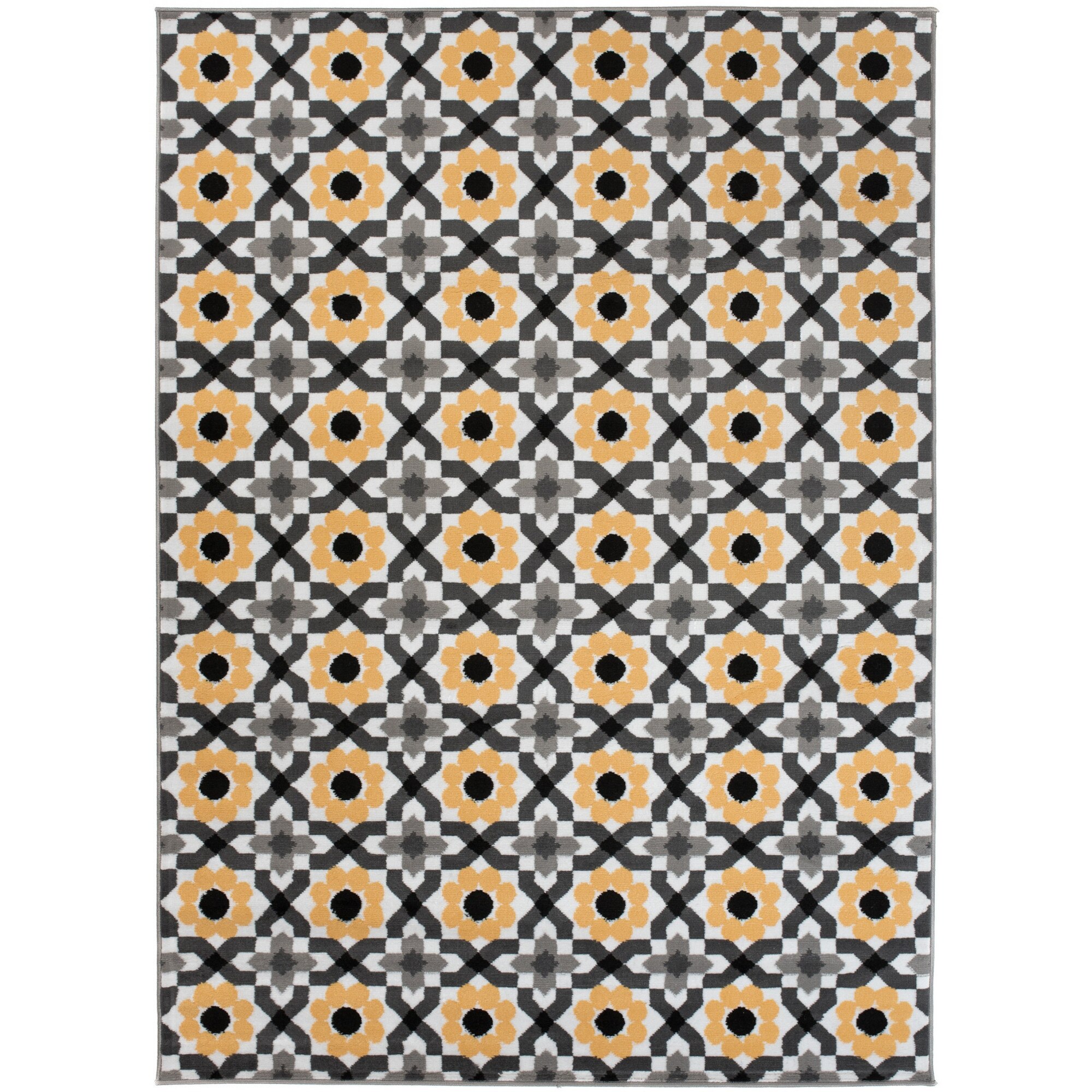 Covor Maya Modern Short Pile Chemex Z645C EYM alb 250x350