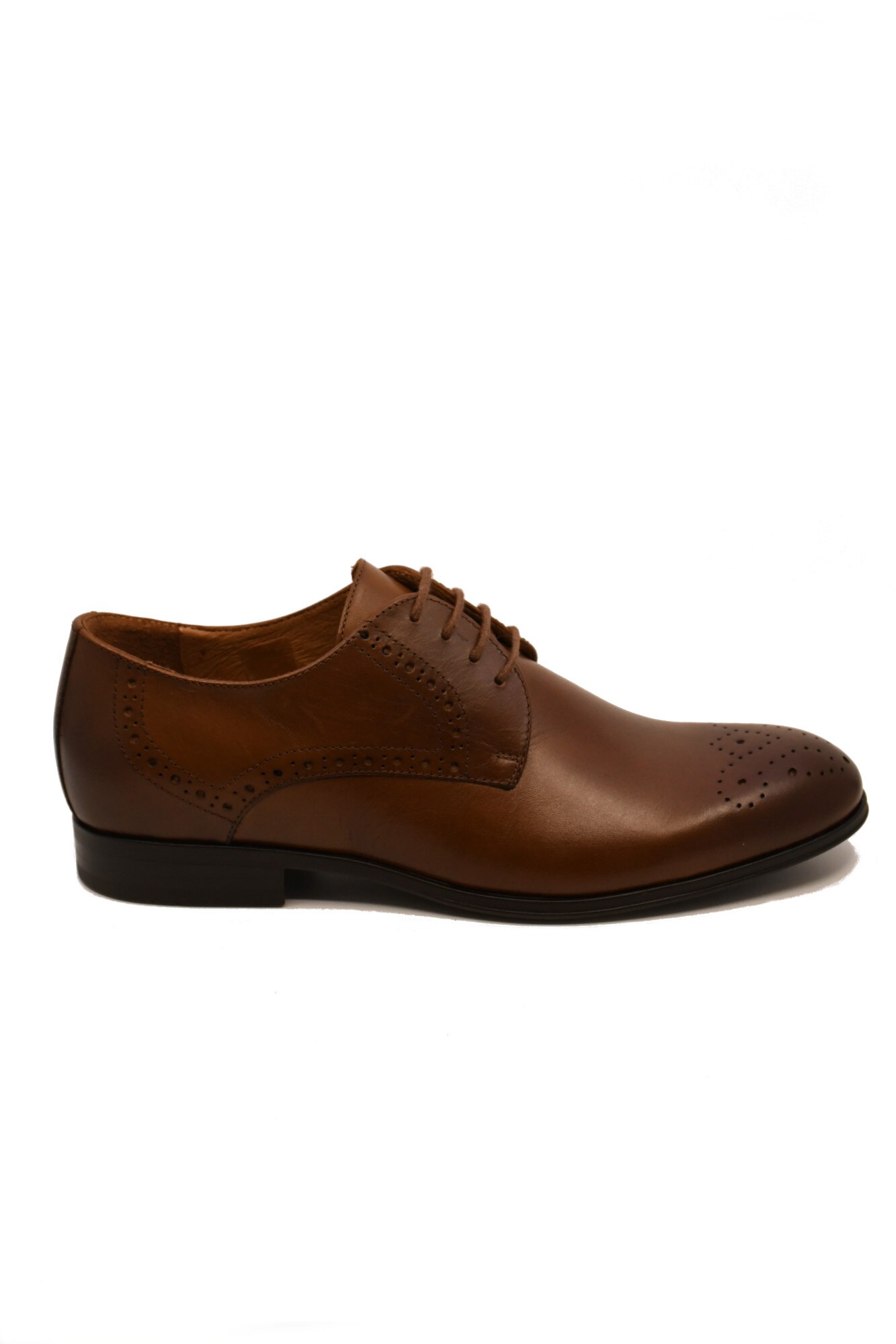 Pantofi eleganti cognac din piele naturala -44 EU