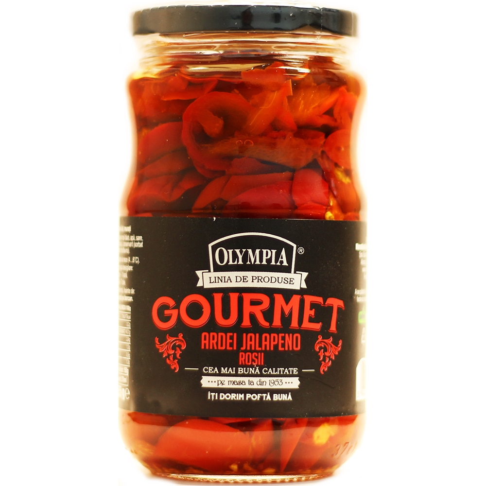 Ardei Jalapeno rosii, Olympia, 370 ml