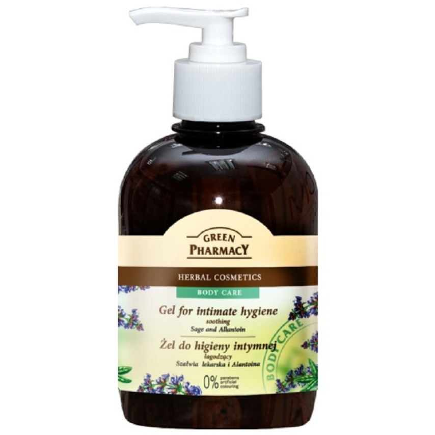 Gel pentru igiena intima cu efect de salvie, 370 ml, Green Pharmacy