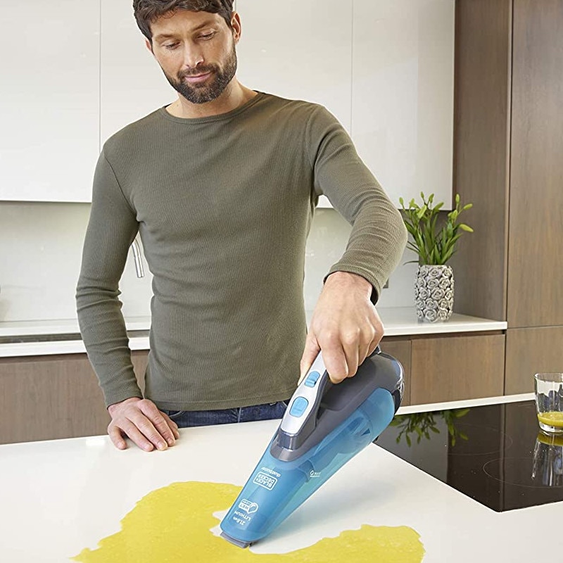 Aspirator de mana "DUSTBUSTER" umed-uscat, cu acumulator Li-Ion, 10.8 V, 2.0 Ah, tip WDA320J-QW, Black&Decker