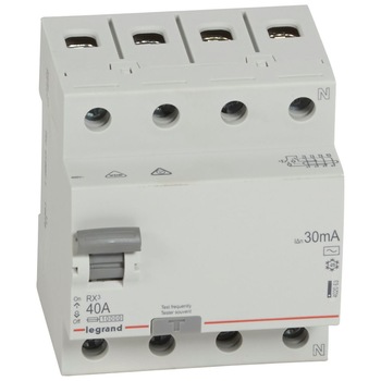 Intreruptor Automat Diferential 40A 4P 30mA AC 10kA 4MW - LEGRAND RX3-ID Intreruptor Automat Diferential 40A 4P 30mA AC 10kA 4MW - LEGRAND RX3-ID