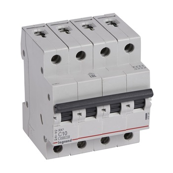 Intreruptor Automat 10A 4P C 4.5kA 4MW - LEGRAND RX3 Intreruptor Automat 10A 4P C 4.5kA 4MW - LEGRAND RX3