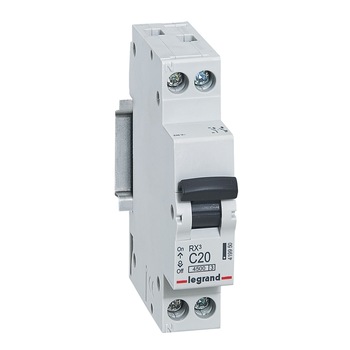 Intreruptor Automat 20A 1P+N C 4.5kA 1MW - LEGRAND RX3 Intreruptor Automat 20A 1P+N C 4.5kA 1MW - LEGRAND RX3