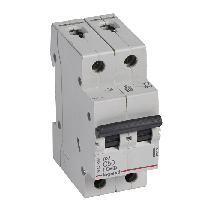 Intreruptor Automat 50A 2P C 4.5kA 2MW - LEGRAND RX3