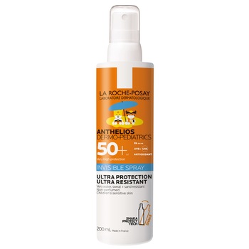 Spray Invizibil fata si corp La Roche Posay ANTHELIOS Dermo-Pediatrics pentru copii SPF 50+, 200 ml Spray Invizibil fata si corp La Roche Posay ANTHELIOS Dermo-Pediatrics pentru copii SPF 50+, 200 ml