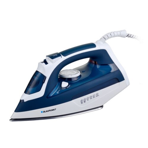 Fier de calcat Blaupunkt,Utilizare cu Abur,Talpa din otel inoxidabil,Putere de 2600 W, Lungime cablu de 2 m,Control variatie abur,Indicator luminos,Anti-calcar si anti-picurare,Alb/Albastru