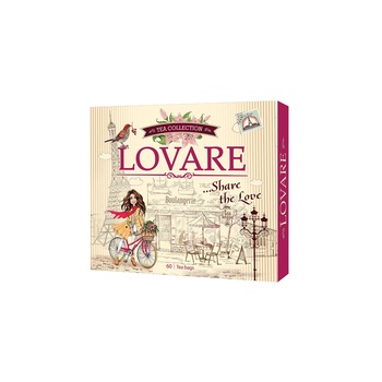 Ceai in asortiment 60 pliculete, 12 feluri a cate 5 pliculete fiecare, Set Tea Collection, LOVARE, 110g Ceai in asortiment 60 pliculete, 12 feluri a cate 5 pliculete fiecare, Set Tea Collection, LOVARE, 110g