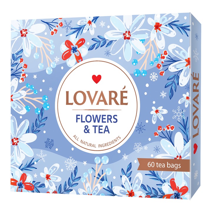 ceai in asortiment 60 pliculete 12 feluri a cate 5 pliculete fiecare set tea collection - flowers  tea lovare 103g imagen 0_1_6