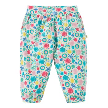 Pantaloni lejeri, cu floricele colorate, bumbac organic, multicolor, fete Pantaloni lejeri, cu floricele colorate, bumbac organic, multicolor, fete