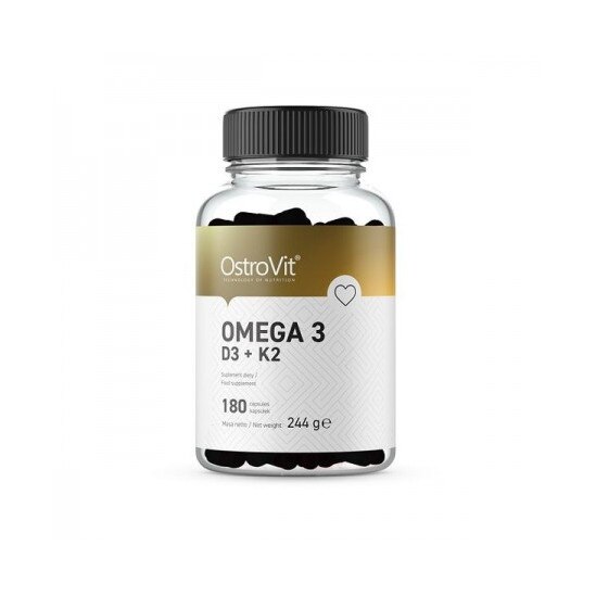 OstroVit Omega 3, Vitminele D3, K2 180 Capsule