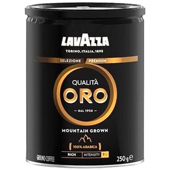 Cafea macinata Lavazza Qualita Oro Mountain Grown in cutie metalica, 250 gr. Cafea macinata Lavazza Qualita Oro Mountain Grown in cutie metalica, 250 gr.