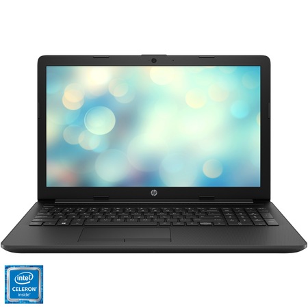 Laptop HP 15-da0194nq cu procesor Intel® Celeron™ N4000 pana la 2.60 GHz, 15.6", HD, 4GB, 256GB SSD, Intel® UHD Graphics, Free Dos, Jet Black