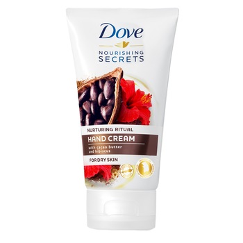 Crema de maini Dove Revitalizing Ritual Cacao Butter & Hibiscus, 75 ml Crema de maini Dove Revitalizing Ritual Cacao Butter & Hibiscus, 75 ml