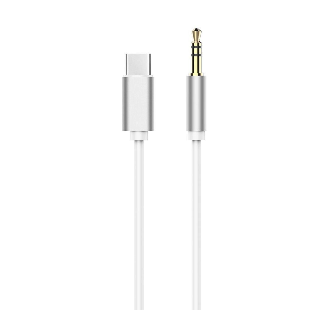 Adaptor audio USB-C Tata la Jack 3.5mm Tata, Alb