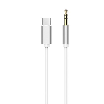 Adaptor audio USB-C Tata la Jack 3.5mm Tata, Alb Adaptor audio USB-C Tata la Jack 3.5mm Tata, Alb