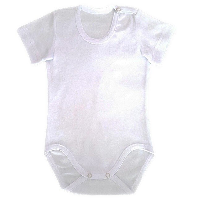 Body cu maneca scurta din tricot bumbac, Mic Pitic, Alb